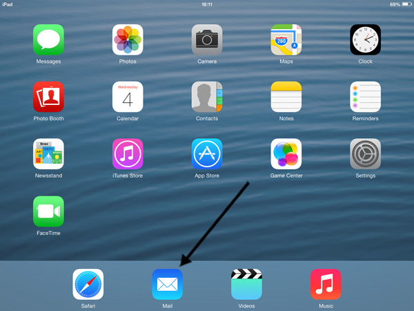 how to get mail icon back on ipad